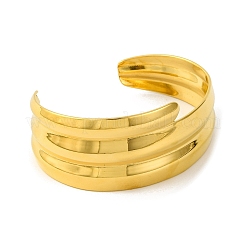 Ion Plating(IP) 304 Stainless Steel Cuff Bangles for Women&nbsp;BJEW-B104-12G