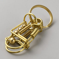 Brass Creative Handicraft Keychains&nbsp;KEYC-WH0025-067