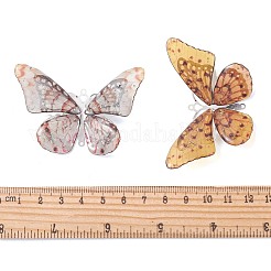 3Pcs 3 Styles 304 Stainless Steel Resin 3D Butterfly Links Connector Charms&nbsp;PALLOY-TA00421