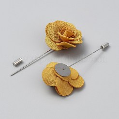 Flower Polyester Brooches&nbsp;JEWB-WH20006-01A