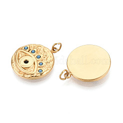 304 Stainless Steel Pave Rhinestone Pendants&nbsp;STAS-T069-72