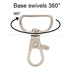 Zinc Alloy Swivel D Rings Lobster Claw Clasps&nbsp;E341-8