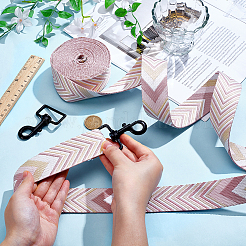 Vintage Jacquard Polyester Ribbon&nbsp;OCOR-WH0111-143