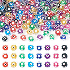 240Pcs 8 Colors Printed Transparent Acrylic Beads&nbsp;TACR-TA0001-94
