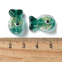 Handmade Foil Lampwork Fish Beads&nbsp;FOIL-Z001-01F