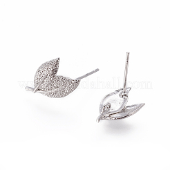 Brass Stud Earring Findings&nbsp;KK-F738-43P