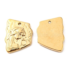 PVD Vacuum Plating 304 Stainless Steel Pendant Cabochon Settings&nbsp;STAS-F287-43G