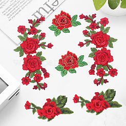 6Pcs 3 Styles Flower Pattern Computerized Embroidery Appliques&nbsp;PATC-CY0001-04A