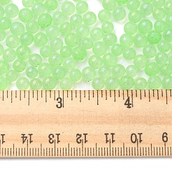 Luminous Glow in the Dark Transparent Glass Round Beads&nbsp;GLAA-F124-B09