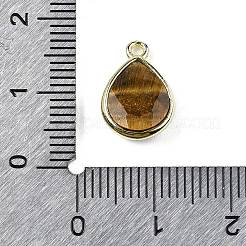 Natural Tiger Eye Faceted Pendants&nbsp;G-U019-05G-11