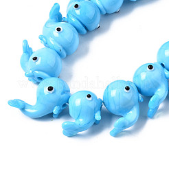 Handmade Bumpy Lampwork Beads Strands&nbsp;LAMP-Q031-010