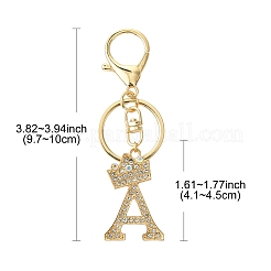 Golden Alloy Rhinestone Keychain&nbsp;KEYC-YW00105-01