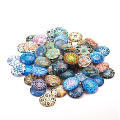 Printed Picture Glass Cabochons&nbsp;GGLA-YW0001-01A