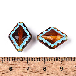Painted Transparent Acrylic Beads&nbsp;OACR-T029-03H