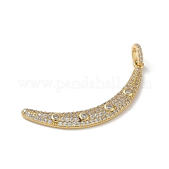 Brass Micro Pave Clear Cubic Zirconia Pendants&nbsp;CU-CBAC53C-03G