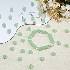 100Pcs Transparent Spray Painted Glass Beads&nbsp;GLAA-DC0001-61B