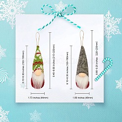 2 Sets 2 Style Cloth Christmas Doll Pendant Decorations&nbsp;HJEW-SZ0001-09