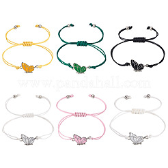 3 Sets 6Pcs 3 Styles Alloy Enamel Link Bracelets&nbsp;BJEW-TA0001-22