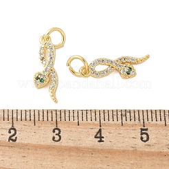 Brass Micro Pave Cubic Zirconia Pendants&nbsp;KK-U056-48G