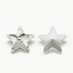 Pointed Back Glass Rhinestone Cabochons&nbsp;RGLA-T085-8mm-01