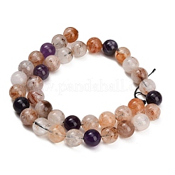 Natural Black Gold Rutilated Quartz Beads Strands&nbsp;GG-CBAC678-A02-10mm