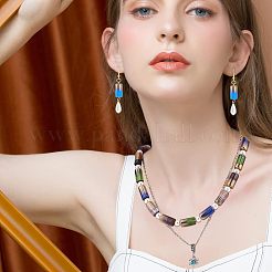 5 Strands 5 Colors Half Electroplate Glass Beads&nbsp;EGLA-NB0001-18
