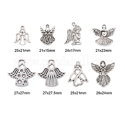 80Pcs 8 Styles Tibetan Style Alloy Pendants&nbsp;TIBEP-LS0001-07
