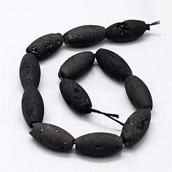 Electroplated Natural Druzy Geode & Dyed Agate Bead Strands&nbsp;G-N0169-002B