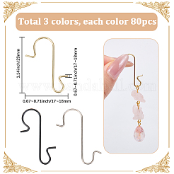 240Pcs 3 Colors Stainless Steel S-shape Hooks&nbsp;AJEW-SC0003-69