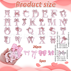 31Pcs 2 Styles Bowknot Computerized Embroidery Cloth Patches&nbsp;PATC-GA0001-96