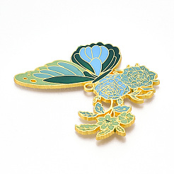 Rack Plating Alloy Enamel Big Pendants&nbsp;LS-ENAM-N056-399E-G