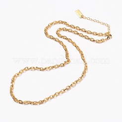Brass Cable Chain Necklaces&nbsp;NJEW-H206-12G
