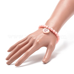 6Pcs 6 Color Candy Color Acrylic Round Beaded Stretch Bracelets Set&nbsp;BJEW-JB08985