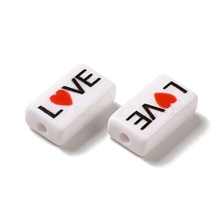 Spray Painted Opaque Acrylic Beads&nbsp;OACR-G029-01