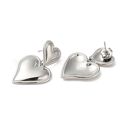 Non-Tarnish 304 Stainless Steel Dangle Stud Earrings&nbsp;EJEW-Z026-03P