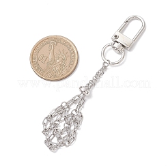 304 Stainless Steel Macrame Pouch Empty Stone Holder Pendant Decorations&nbsp;SA-CJ9A9F-P