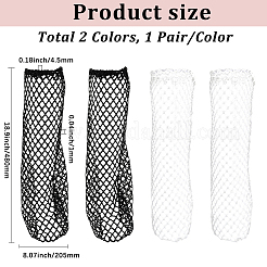 2Pairs 2 Colors Polyester Fishing Net Socks&nbsp;AJEW-CY0001-21
