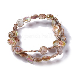 Natural Drawbench Freshwater Shell Beads Strands&nbsp;SHEL-P015-01