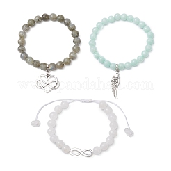 3Pcs Alloy Link & Charms Bracelets&nbsp;BJEW-JB12718