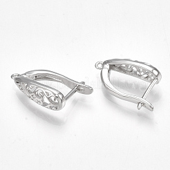 Brass Hoop Earring Findings&nbsp;X-KK-S350-070P