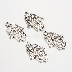 Hamsa Hand/Hand of Fatima/Hand of Miriam Alloy Pendants&nbsp;TIBEP-4969-AS-RS