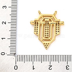 Brass Micro Pave Cubic Zirconia Pendants&nbsp;KK-K339-10B-01