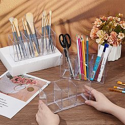 3 Girds Acrylic Multi-functional Desktop Storage Boxes&nbsp;AJEW-WH0695-137B