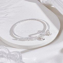 1Pc Flower Alloy Cuff Bangles for Women&nbsp;BJEW-LP0003-43