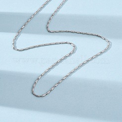 Brass Column Link Chain Necklaces&nbsp;MAK-L045-03P