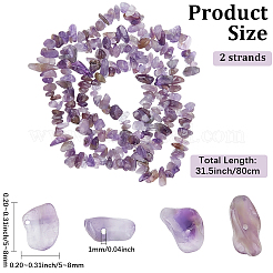 2 Strands Natural Amethyst Chip Beads Strands&nbsp;G-PA0001-57