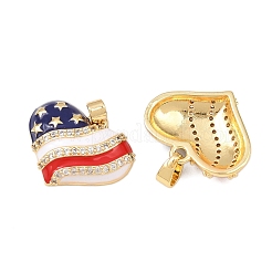 Brass Micro Pave Cubic Zirconia Pendants&nbsp;KK-C248-11A-G