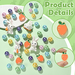 8Pcs 4 Styles Resin Rabbit Display Decorations&nbsp;DJEW-SP0001-11