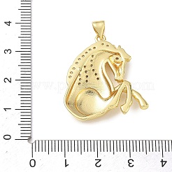 Brass Micro Pave Clear Cubic Zirconia Pendants&nbsp;KK-A303-05K-G