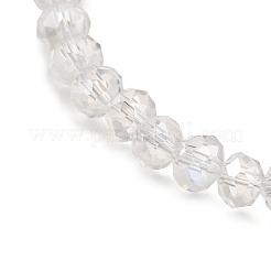 3Pcs 3 Colors Electroplate Glass Beads Stretch Bracelets&nbsp;BJEW-TA00646